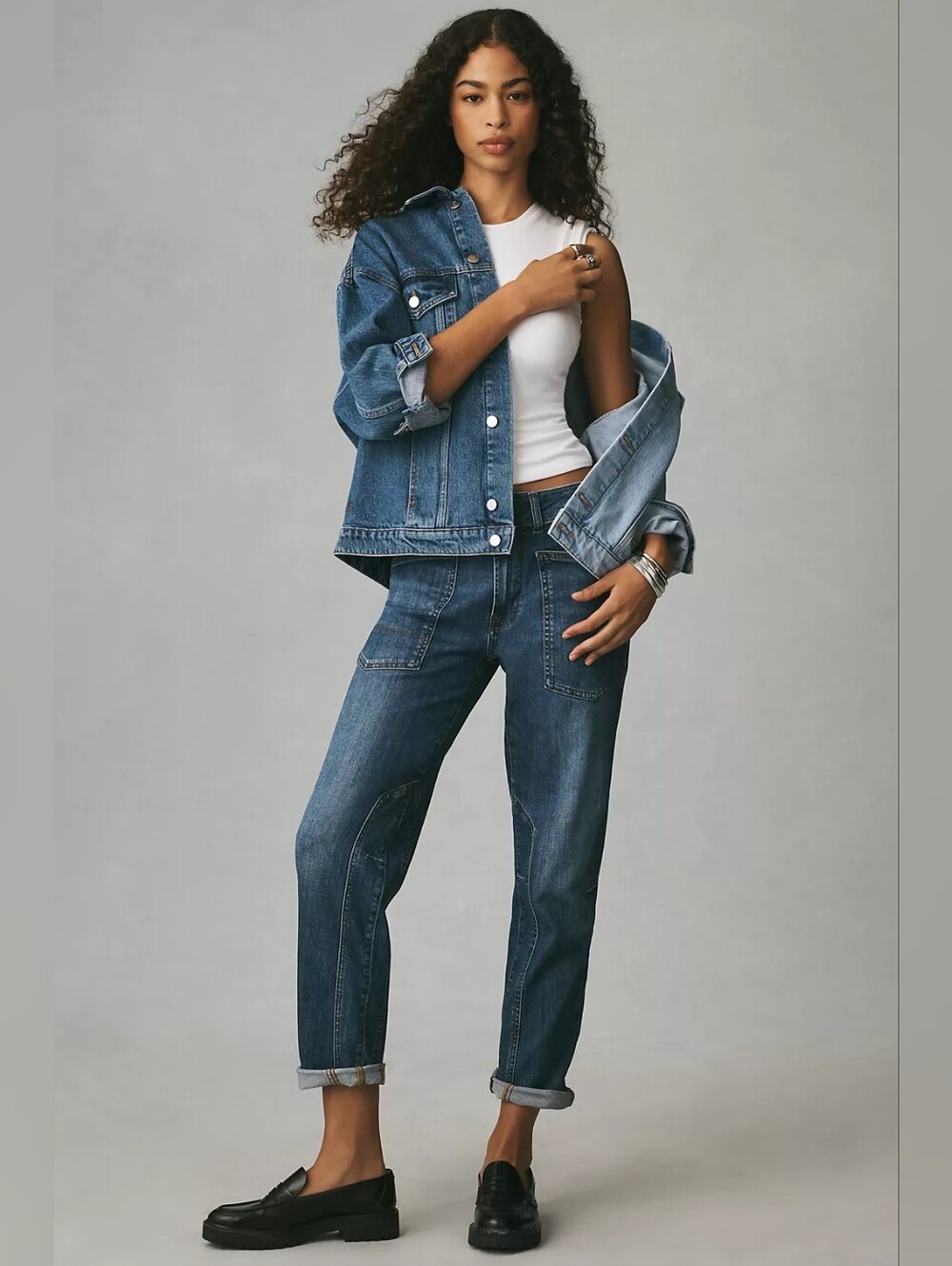 Anthropologie Pilcro Wanderer Mid Rise Relaxed Jeans Tapered Straight Leg Sz 28 - Picture 3 of 9